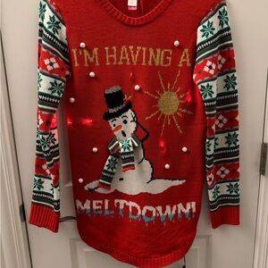 No Boundaries Red Christmas Sweater